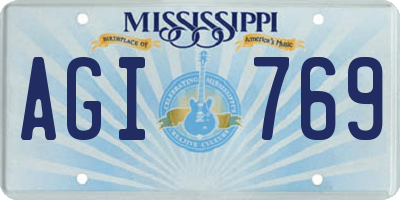 MS license plate AGI769