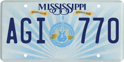 MS license plate AGI770