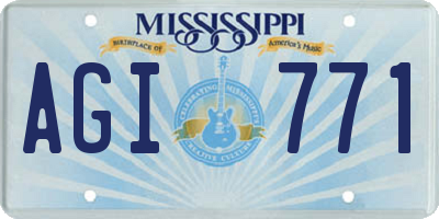 MS license plate AGI771