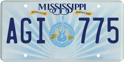 MS license plate AGI775