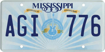 MS license plate AGI776