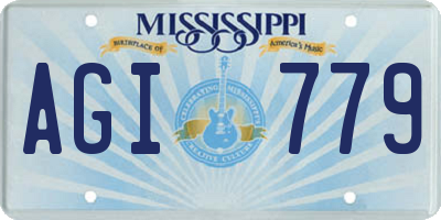 MS license plate AGI779