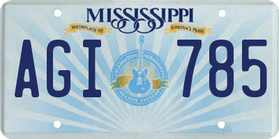 MS license plate AGI785