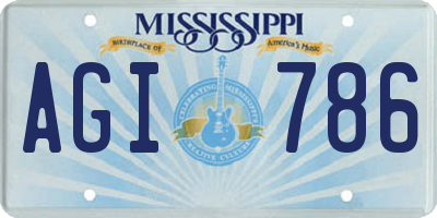 MS license plate AGI786