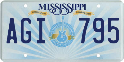 MS license plate AGI795