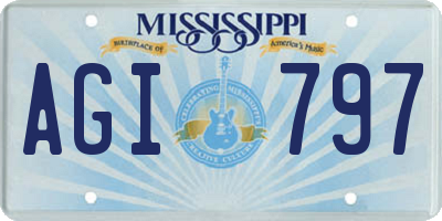 MS license plate AGI797