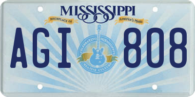 MS license plate AGI808