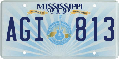 MS license plate AGI813