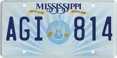 MS license plate AGI814