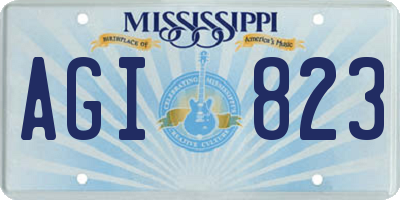 MS license plate AGI823