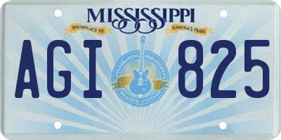 MS license plate AGI825