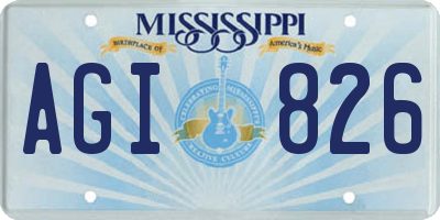 MS license plate AGI826