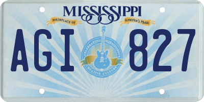 MS license plate AGI827