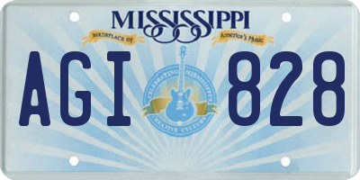 MS license plate AGI828