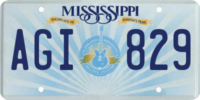 MS license plate AGI829