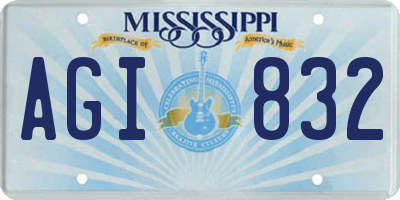 MS license plate AGI832