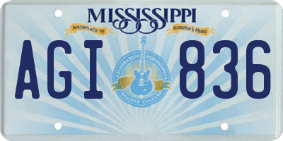 MS license plate AGI836
