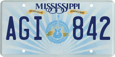 MS license plate AGI842