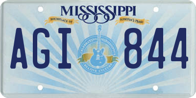 MS license plate AGI844