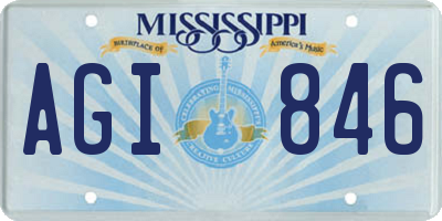MS license plate AGI846