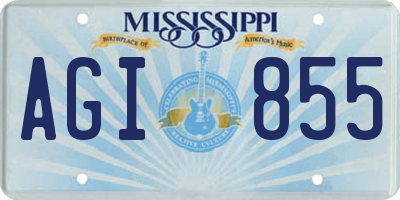 MS license plate AGI855