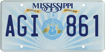 MS license plate AGI861