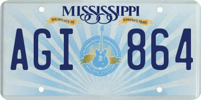 MS license plate AGI864