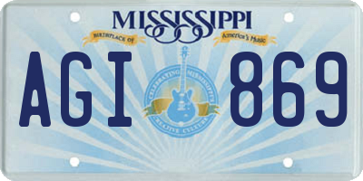 MS license plate AGI869