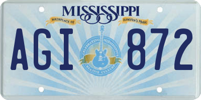 MS license plate AGI872