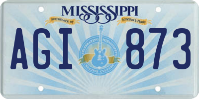 MS license plate AGI873
