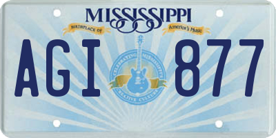 MS license plate AGI877