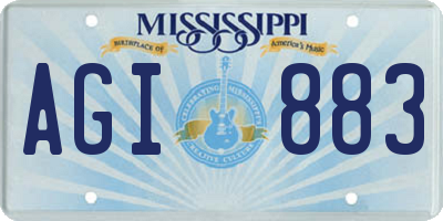 MS license plate AGI883