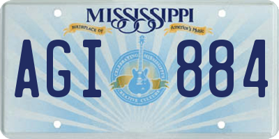 MS license plate AGI884