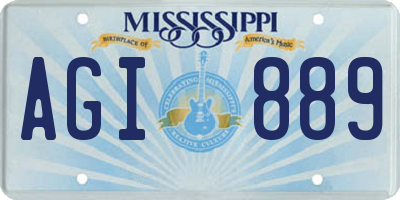 MS license plate AGI889