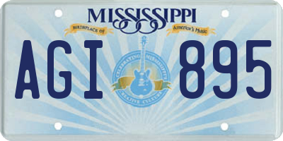 MS license plate AGI895
