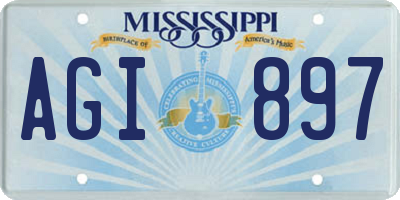 MS license plate AGI897