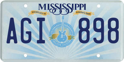 MS license plate AGI898