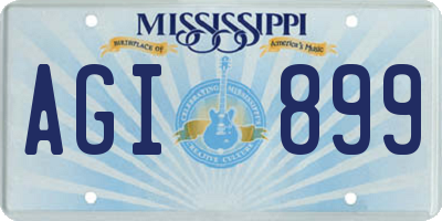 MS license plate AGI899