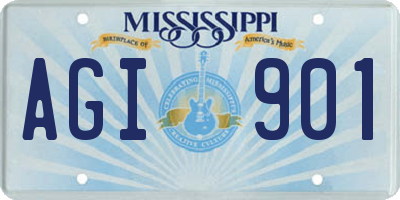 MS license plate AGI901