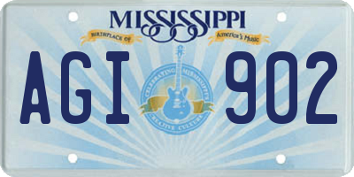 MS license plate AGI902