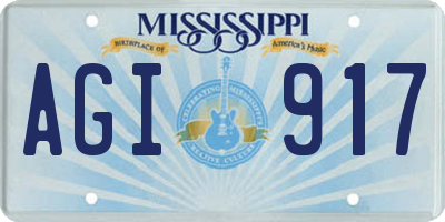 MS license plate AGI917