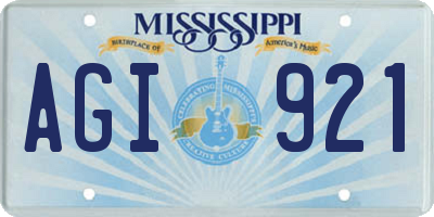MS license plate AGI921