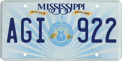 MS license plate AGI922