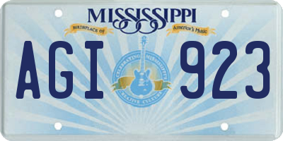 MS license plate AGI923