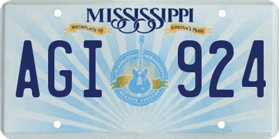 MS license plate AGI924