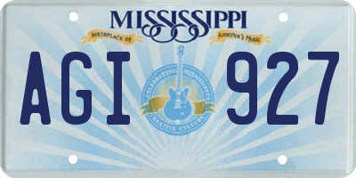 MS license plate AGI927