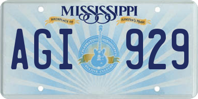 MS license plate AGI929
