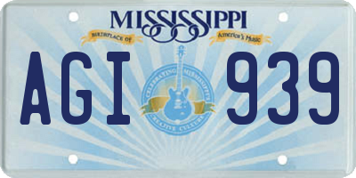 MS license plate AGI939