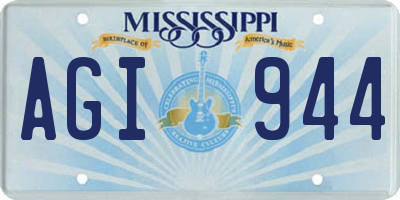 MS license plate AGI944