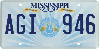 MS license plate AGI946